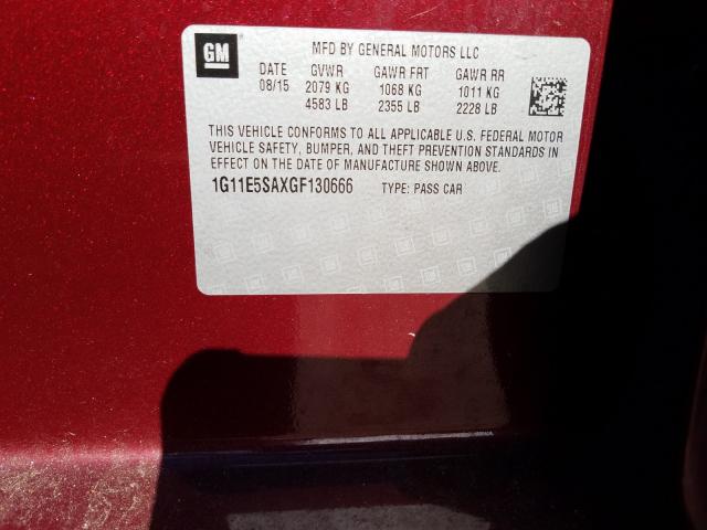 2016 CHEVROLET MALIBU LIM 1G11E5SAXGF130666