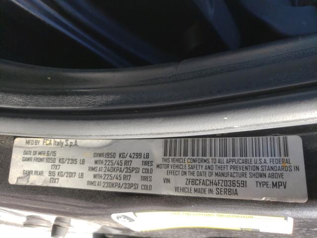 2015 FIAT 500L LOUNG ZFBCFACH4FZ036591