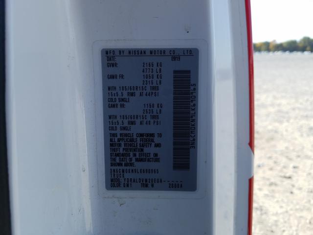 2020 NISSAN NV200 2.5S 3N6CM0KN9LK690965