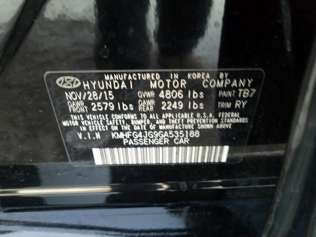 2016 HYUNDAI AZERA KMHFG4JG9GA535188