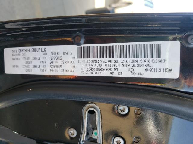 2011 DODGE RAM 1500 1D7RV1GT6BS643626