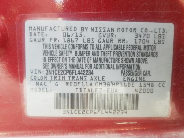 2015 NISSAN VERSA NOTE 3N1CE2CP6FL442234