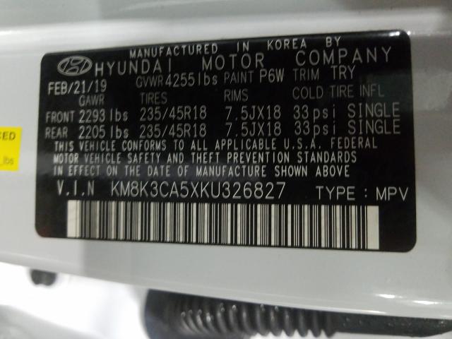 2019 HYUNDAI KONA LIMIT KM8K3CA5XKU326827