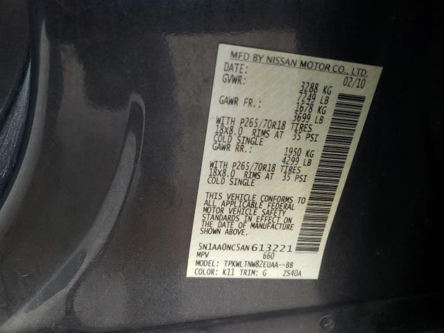 2010 NISSAN ARMADA SE 5N1AA0NC5AN613221