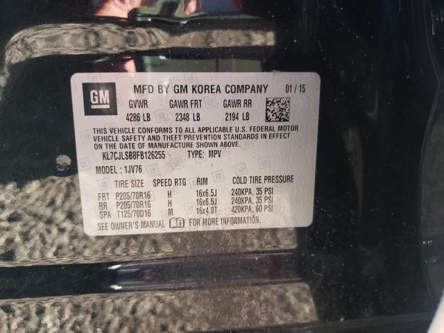 2015 CHEVROLET TRAX 1LT KL7CJLSB8FB126255