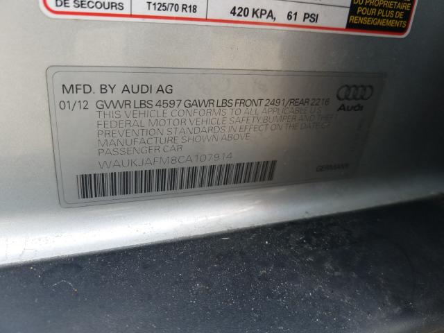 2012 AUDI A3 PREMIUM WAUKJAFM8CA107914