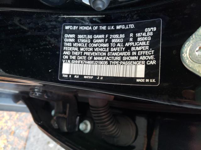 2019 HONDA CIVIC SPOR SHHFK7H46KU219035