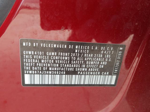 2017 VOLKSWAGEN JETTA SE 3VWB67AJ3HM368248