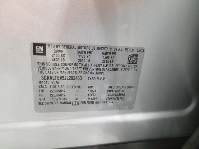 2018 GMC TERRAIN SL 3GKALTEV5JL292433