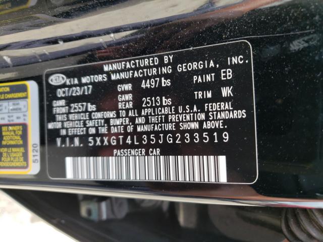 2018 KIA OPTIMA 5XXGT4L35JG233519