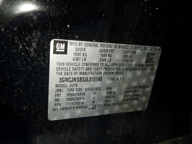 2018 CHEVROLET TRAX LS 3GNCJNSB3JL315148