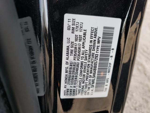 2011 HONDA ODYSSEY EX 5FNRL5H64BB057293