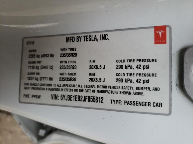 2018 TESLA MODEL 3 5YJ3E1EB2JF055812