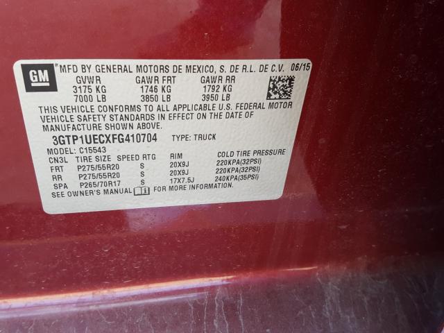 2015 GMC SIERRA C15 3GTP1UECXFG410704