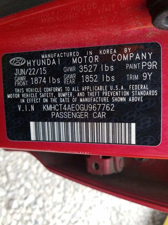 2016 HYUNDAI ACCENT SE KMHCT4AE0GU967762