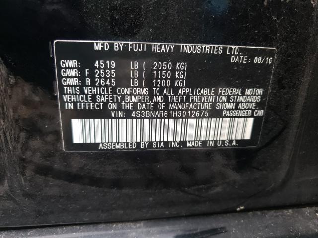 2017 SUBARU LEGACY SPO 4S3BNAR61H3012675