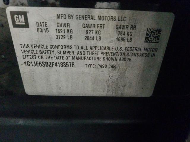2015 CHEVROLET SONIC LTZ 1G1JE6SB2F4183578