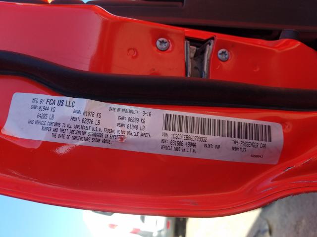 2016 DODGE DART GT 1C3CDFEB8GD728932