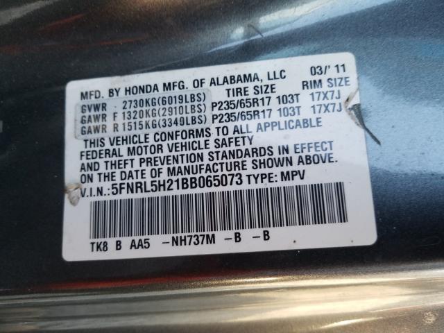 2011 HONDA ODYSSEY LX 5FNRL5H21BB065073