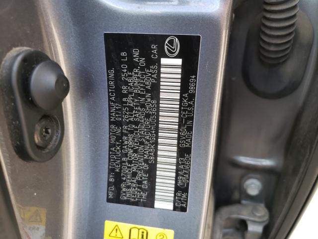 2017 LEXUS ES 350 58ABK1GG4HU053658