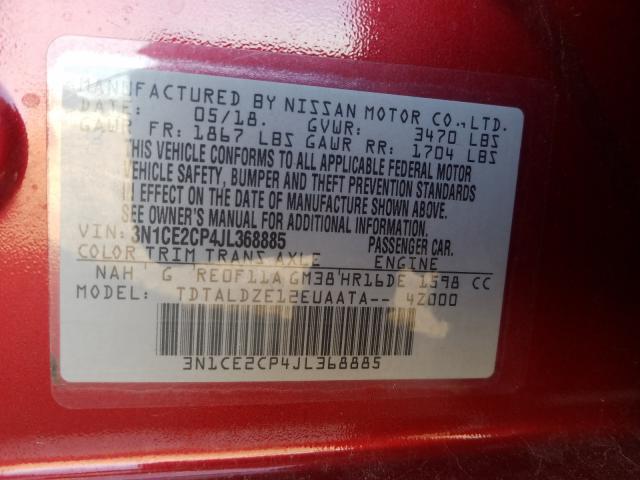 2018 NISSAN VERSA NOTE 3N1CE2CP4JL368885