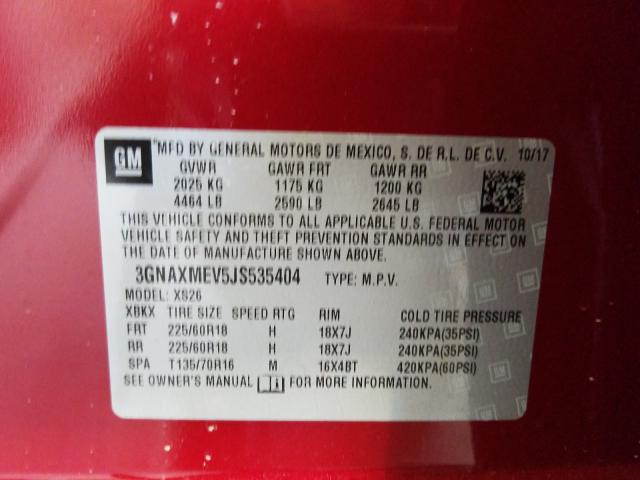 2018 CHEVROLET EQUINOX PR 3GNAXMEV5JS535404