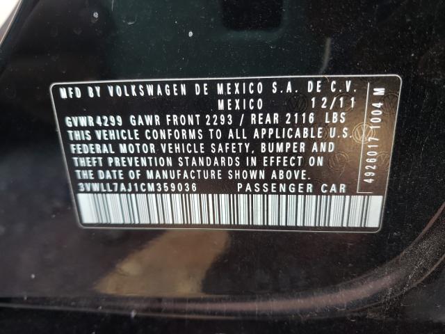 2012 VOLKSWAGEN JETTA TDI 3VWLL7AJ1CM359036