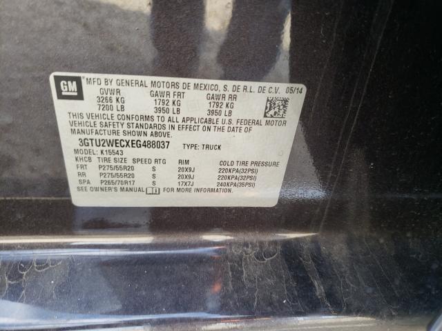 2014 GMC SIERRA K15 3GTU2WECXEG488037