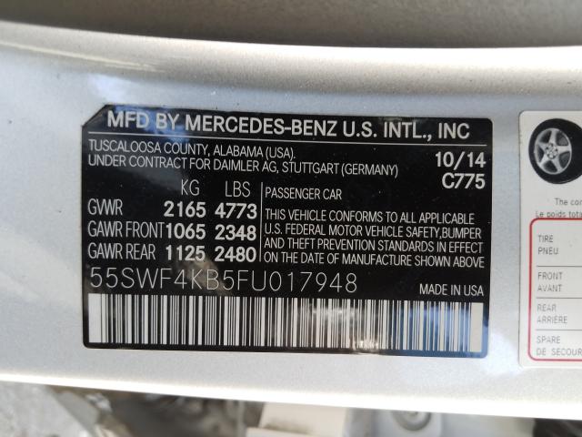 2015 MERCEDES-BENZ C 300 4MAT - 55SWF4KB5FU017948