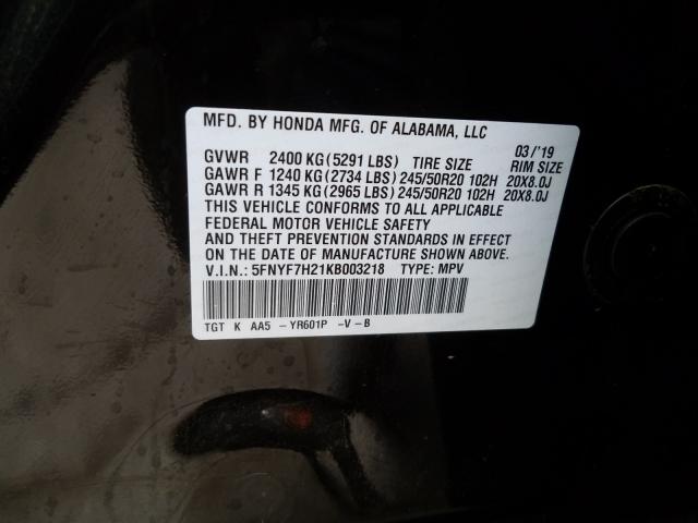 2019 HONDA PASSPORT S 5FNYF7H21KB003218