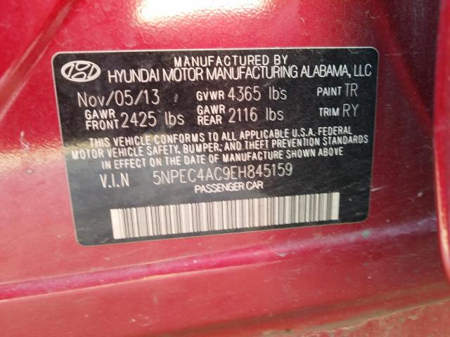 2014 HYUNDAI SONATA SE 5NPEC4AC9EH845159