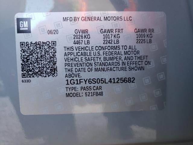 2020 CHEVROLET BOLT EV LT 1G1FY6S05L4125682