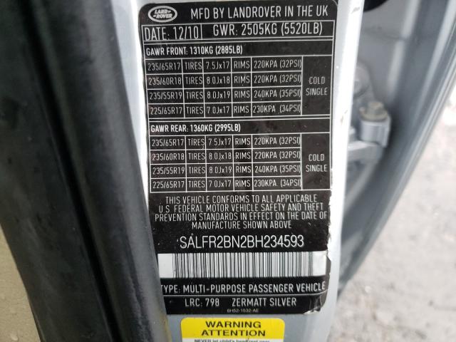 2011 LAND ROVER LR2 HSE SALFR2BN2BH234593