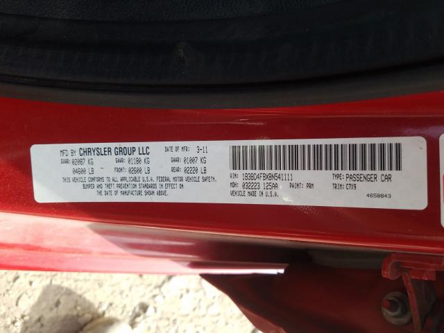 2011 DODGE AVENGER EX 1B3BD4FBXBN541111