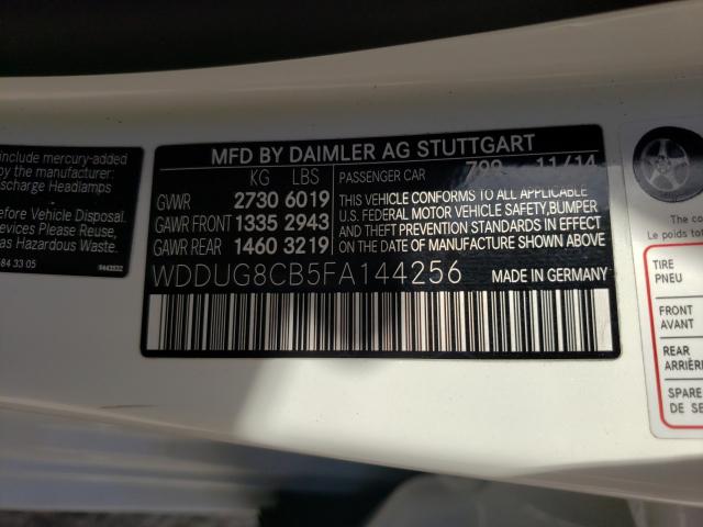2015 MERCEDES-BENZ S550 WDDUG8CB5FA144256