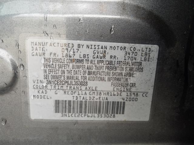 2018 NISSAN VERSA NOTE 3N1CE2CP6JL353028
