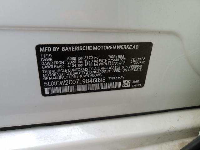 2020 BMW X7 XDRIVE4 5UXCW2C07L9B46898