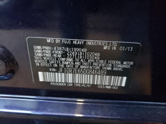 2013 SUBARU IMPREZA WR JF1GR7E65DG846489