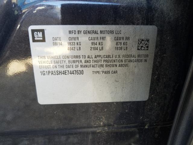 2014 CHEVROLET CRUZE LS 1G1PA5SH4E7447630