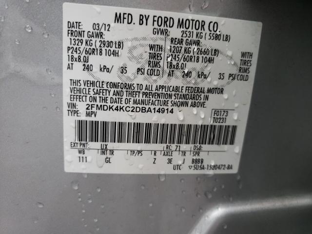 2013 FORD EDGE LIMIT 2FMDK4KC2DBA14914