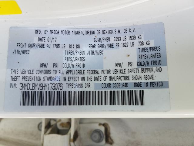 2017 TOYOTA YARIS IA 3MYDLBYV8HY173076