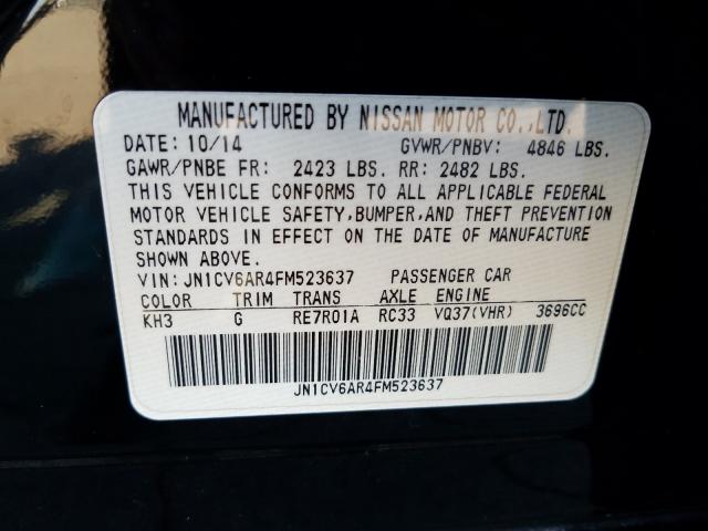 2015 INFINITI Q40 JN1CV6AR4FM523637