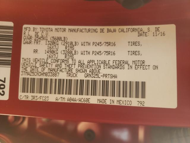 2017 TOYOTA TACOMA DOU 3TMAZ5CN3HM033887