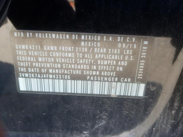 2015 VOLKSWAGEN JETTA BASE 3VW2K7AJ4FM423105