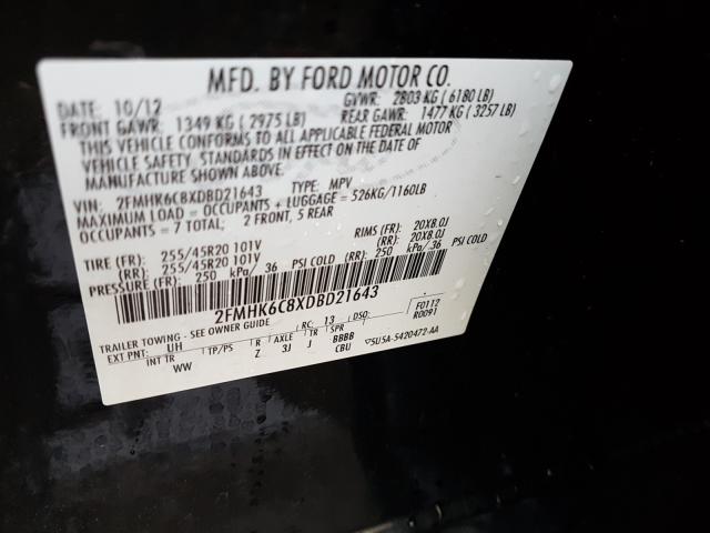 2013 FORD FLEX SEL 2FMHK6C8XDBD21643