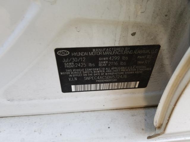 2013 HYUNDAI SONATA SE 5NPEC4AC5DH572476