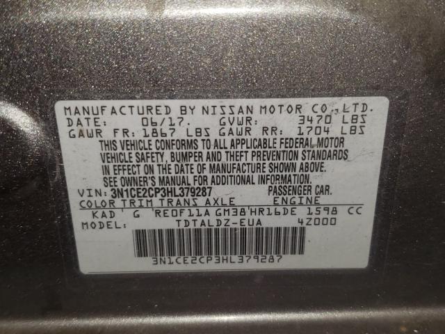 2017 NISSAN VERSA NOTE 3N1CE2CP3HL379287