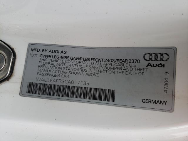 2012 AUDI A5 PREMIUM WAULFAFR3CA017135
