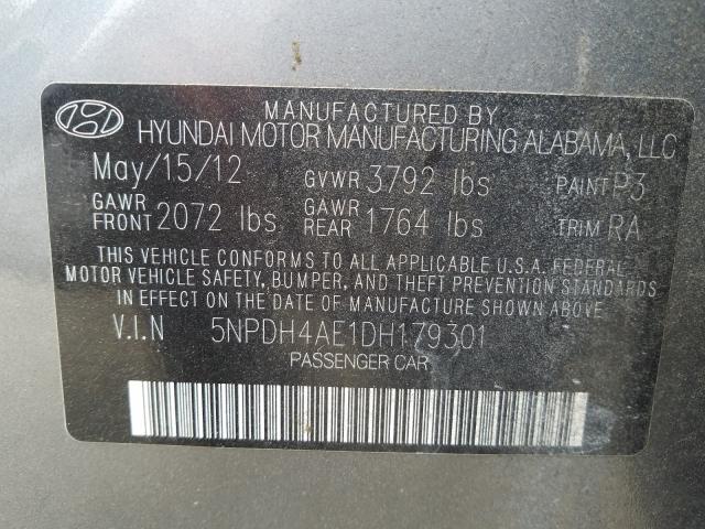 2013 HYUNDAI ELANTRA GL 5NPDH4AE1DH179301