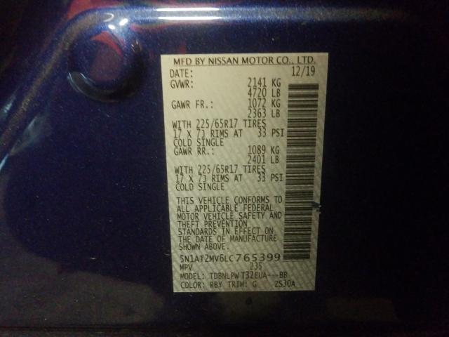 2020 NISSAN ROGUE S 5N1AT2MV6LC765399